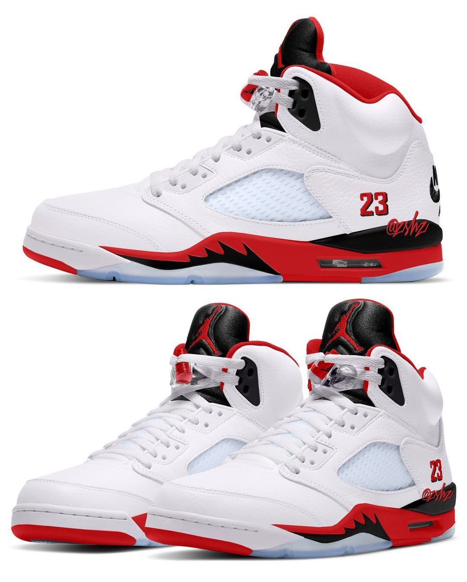 JustFreshKicks's tweet photo. Air Jordan 5 OG “Fire Red” Black Tongue returns September 13th 🔥🔴 https://t.co/399l17QWpb https://t.co/6EUahBkVUG