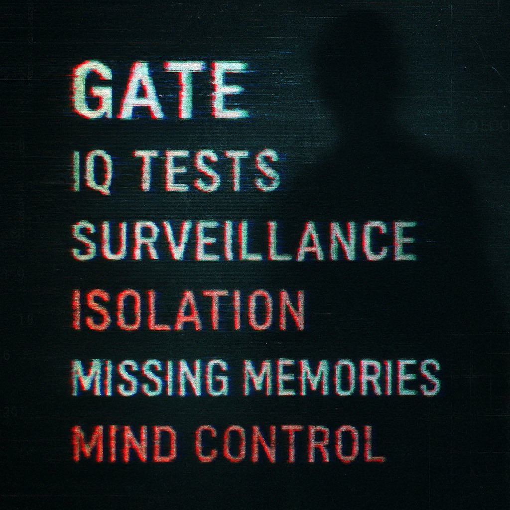 medicinalmom_x's tweet image. Hey @elonmusk — ever hear of the GATE. A lot of us “gifted” kids are waking up to the same strange questions.

IQ tests. Surveillance. Isolation. Missing memories. Mind control?
It wasn’t just school.
We were being tracked.
#GATEprogram #MindControl #MKUltra #TargetedIndividuals