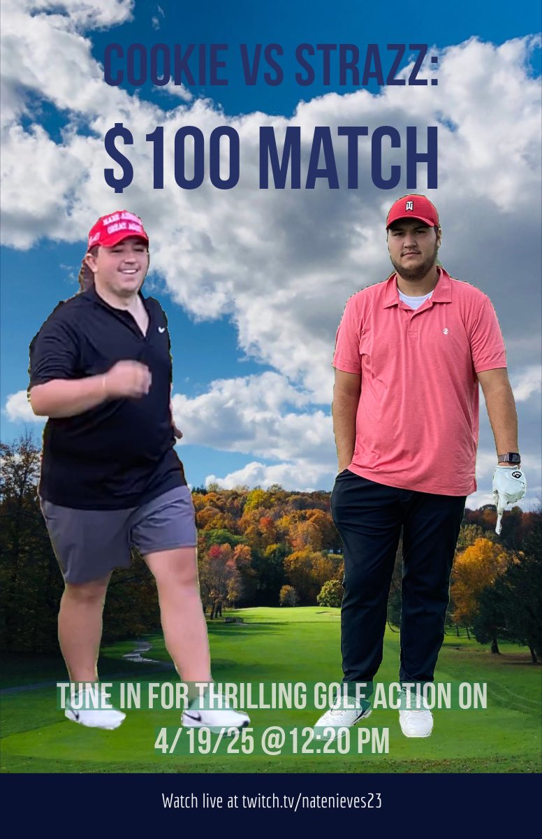 Natenieves23's tweet photo. Legacy Golf 1v1 @Getxcooked vs @nickstrazz on Saturday be there. https://t.co/2xfpi5YnBd