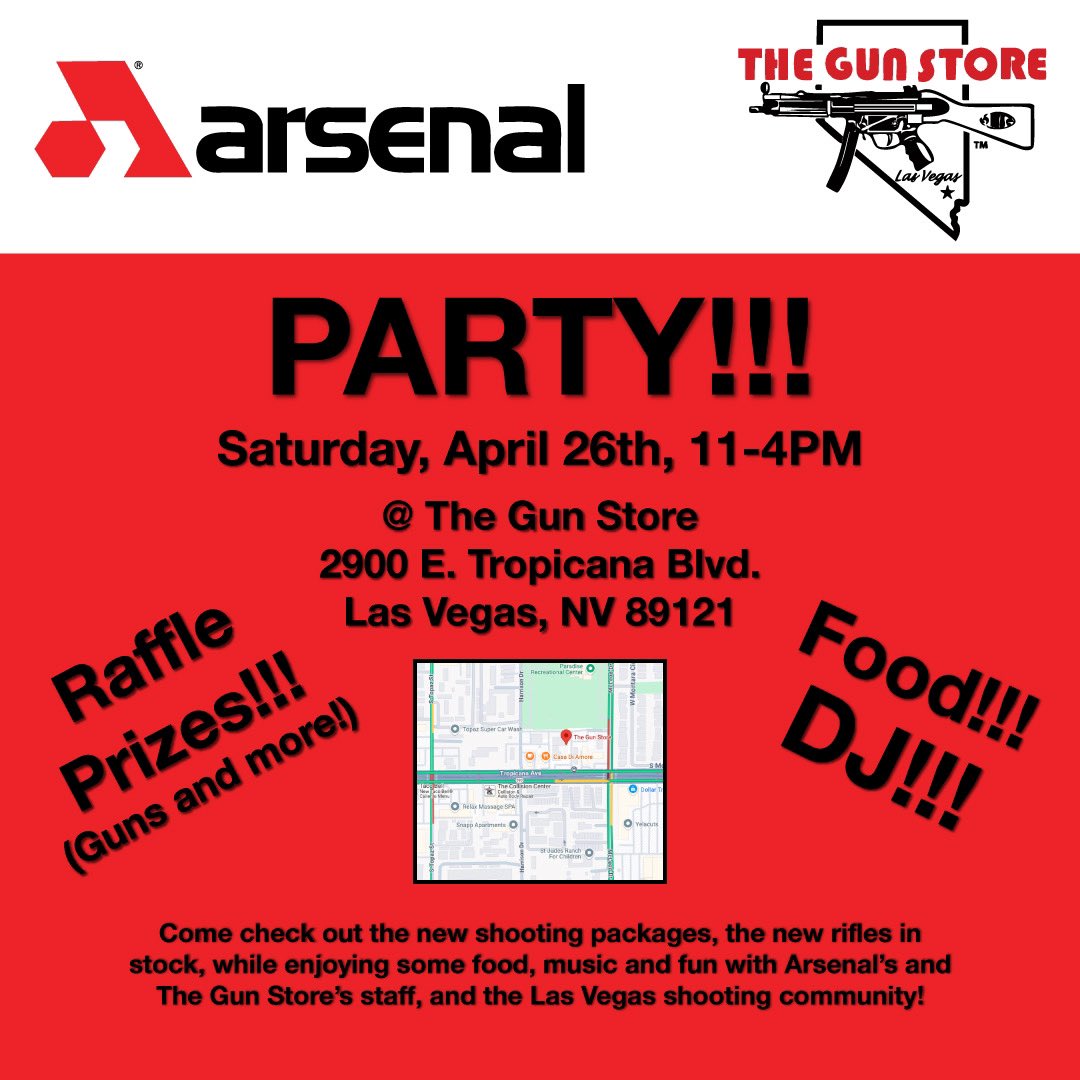 Come join us Saturday April 26th @ The Gun Store!