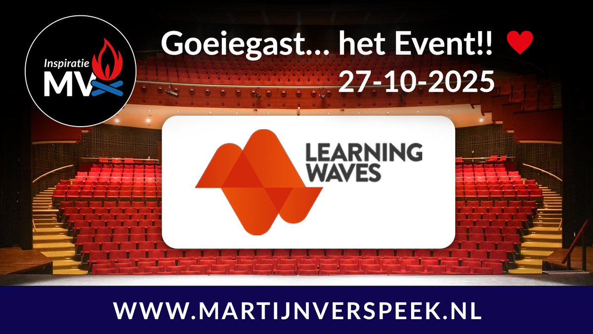 Zo ontzettend vet... Dat ook LearningWaves op ons event aanwezig zal zijn!! ❤️

Ze hebben maar liefst 30 tickets besteld... Ze komen gewoon met de gehele club!! 👊

Meer info en tickets over ons event? ❤️ martijnverspeek.nl/goeiegast-het-…