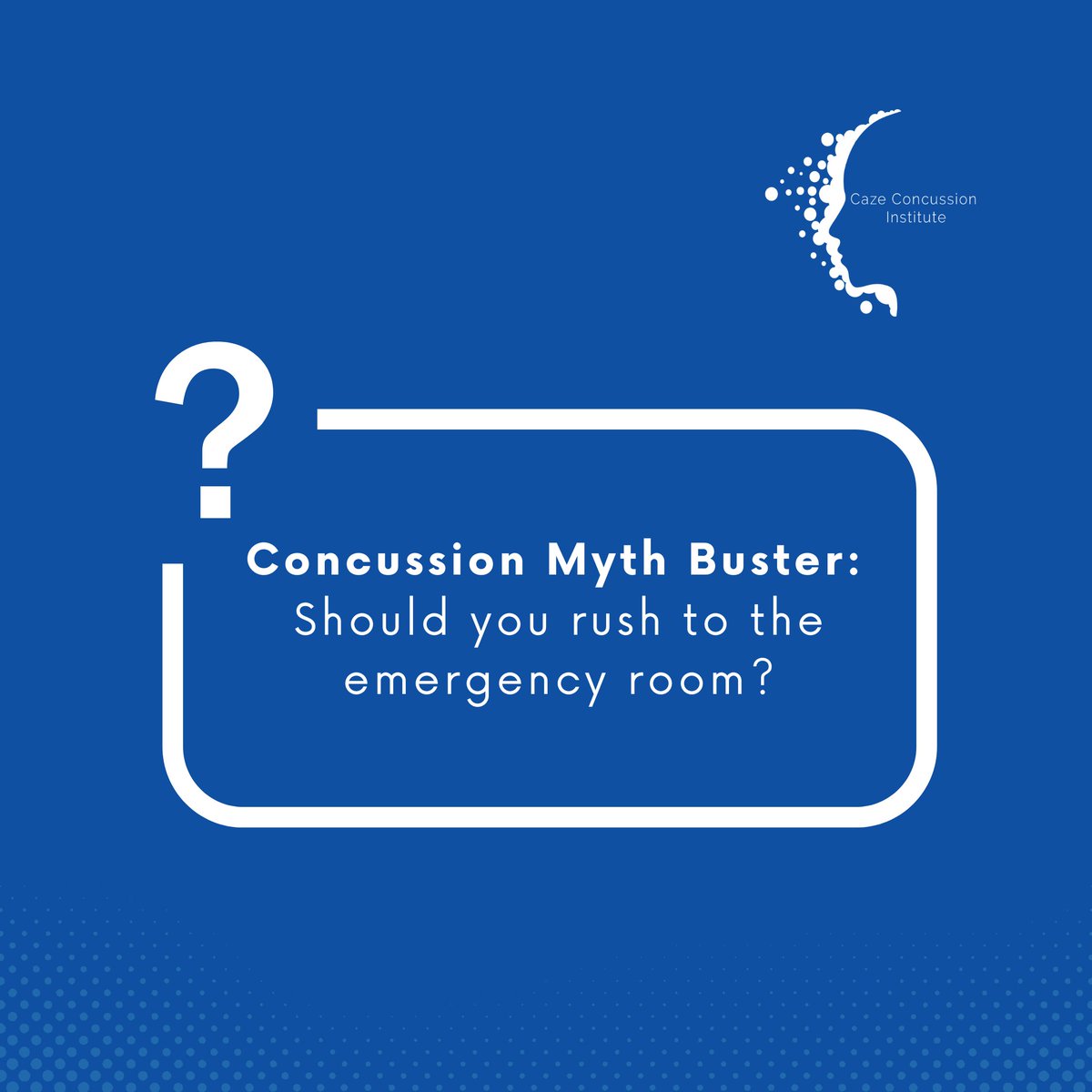 CazeInstitute's tweet photo. While it's important to seek medical attention after any concussion, it's not necessary to rush to the Emergency Room. Instead, go directly to a concussion specialist who is trained to assess and treat concussion-related injuries to ensure the safest and fastest recovery. https://t.co/Cwm5sBFuCO