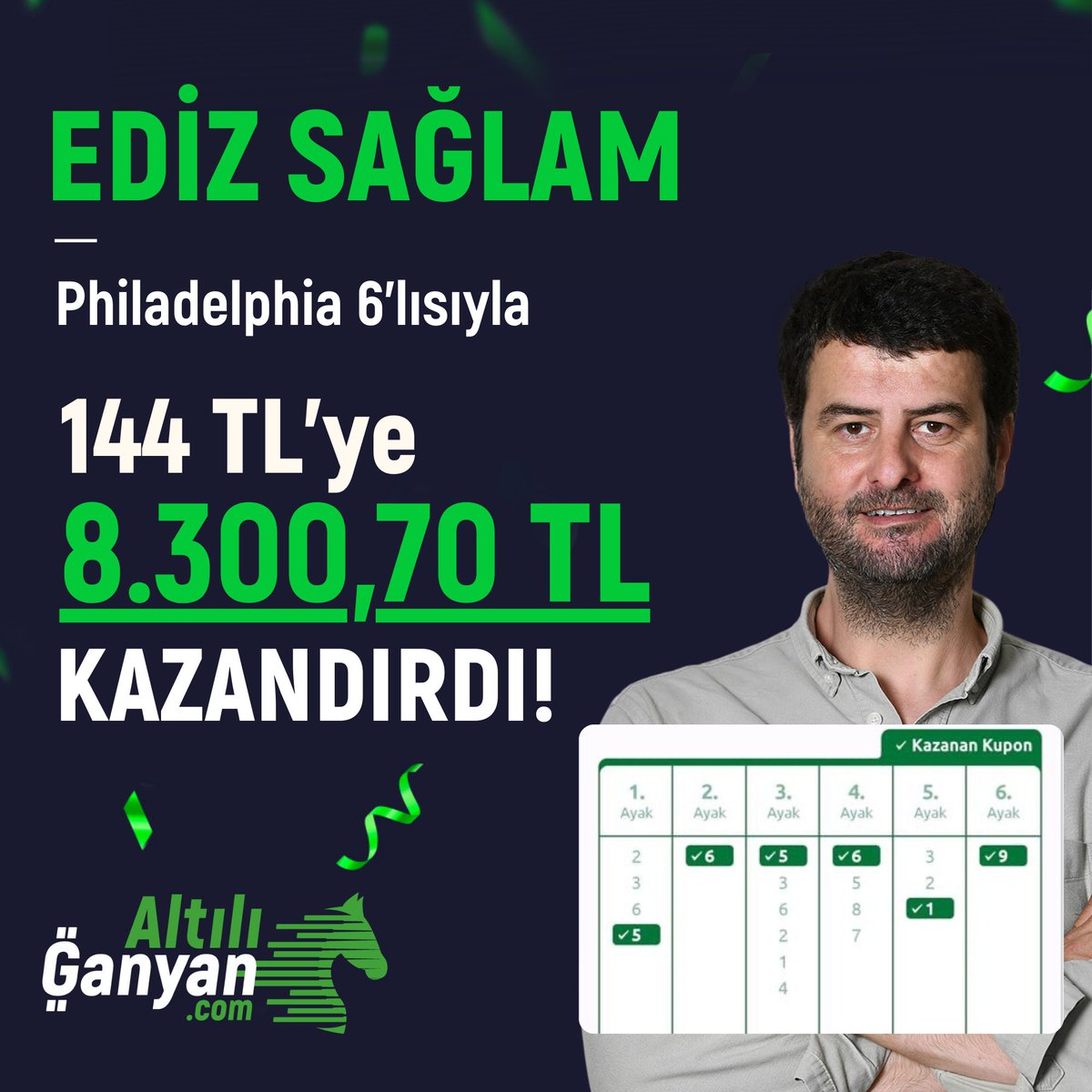 AltılıGanyan.com (@altiliganyancom) on Twitter photo ✨ Phila'da 144 TL'ye "Sağlam" Kazanç!
🤗 Philadelphia 2. 6'lı adrese teslim...
💰 8.300,70 TL
👏 <a href="/ediz_saglam/">Ediz Sağlam</a> şovunu yaptı!
✅ Sıralı 2'li
🏇 PUT THE CRAZY AWAY - ROCK ME GENTLY
💰 13,45
✅ Çifte
🏇 LOVE PARK
🏇 PUT THE CRAZY AWAY
💰 41,20 ✨ Phila'da 144 TL'ye "Sağlam" Kazanç!
🤗 Philadelphia 2. 6'lı adrese teslim...
💰 8.300,70 TL
👏 <a href="/ediz_saglam/">Ediz Sağlam</a> şovunu yaptı!
✅ Sıralı 2'li
🏇 PUT THE CRAZY AWAY - ROCK ME GENTLY
💰 13,45
✅ Çifte
🏇 LOVE PARK
🏇 PUT THE CRAZY AWAY
💰 41,20
