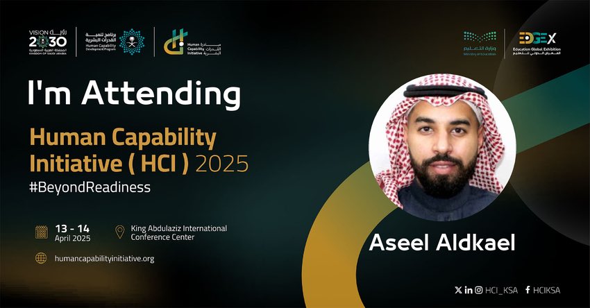 assil_77's tweet photo. Excited to explore what's #BeyondReadiness! I've just registered for the #HCI2025 to shape human potential. This transformative conference is all about unlocking opportunities, driving innovation, and shaping limitless capabilities.

https://t.co/9FUbgZeBNN https://t.co/uyzeCbYm08