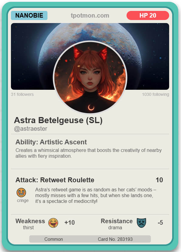 Astra Betelgeuse (SL) tweet media