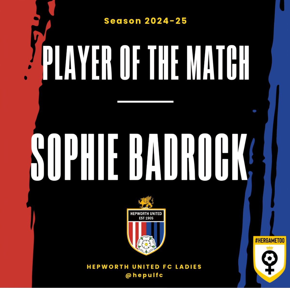 Well done Sophie a goal &amp; Player of the Match Award
🔴⚫️🔴⚫️🔴⚫️🔴⚫️🔴⚫️
