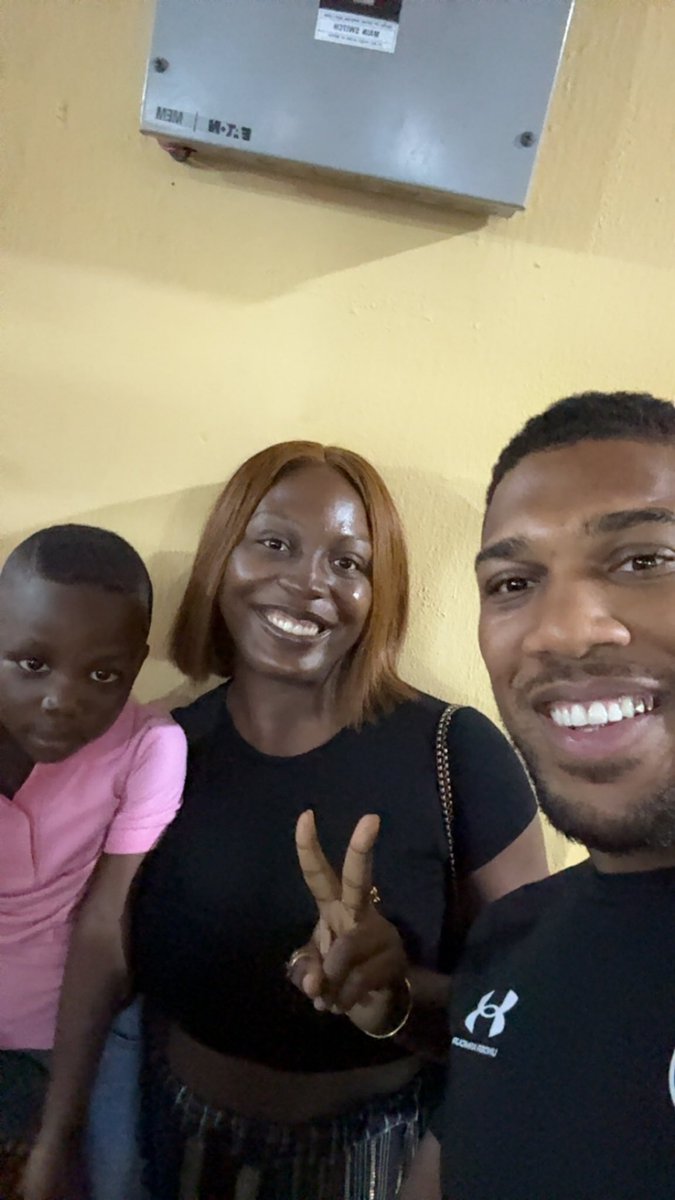Fholasade (@_fhola) on Twitter photo Stepped out with my nephew today to pick up our passports at the immigration office and we bumped into the great <a href="/anthonyjoshua/">Anthony Joshua</a> #MondayMotivation #CBEX Stepped out with my nephew today to pick up our passports at the immigration office and we bumped into the great <a href="/anthonyjoshua/">Anthony Joshua</a> #MondayMotivation #CBEX