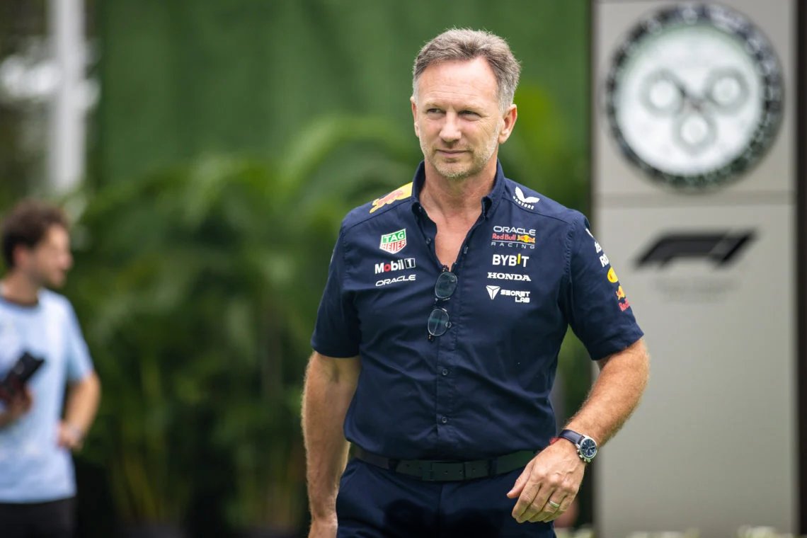 formulafakers's tweet photo. 🚨 | Christian Horner has announced his immediate departure from Red Bull Racing to take mental health leave.

The former team principal cites a “toxic work environment” which has made him “feel unloved” around women in the team. https://t.co/aaY7wnb4mZ