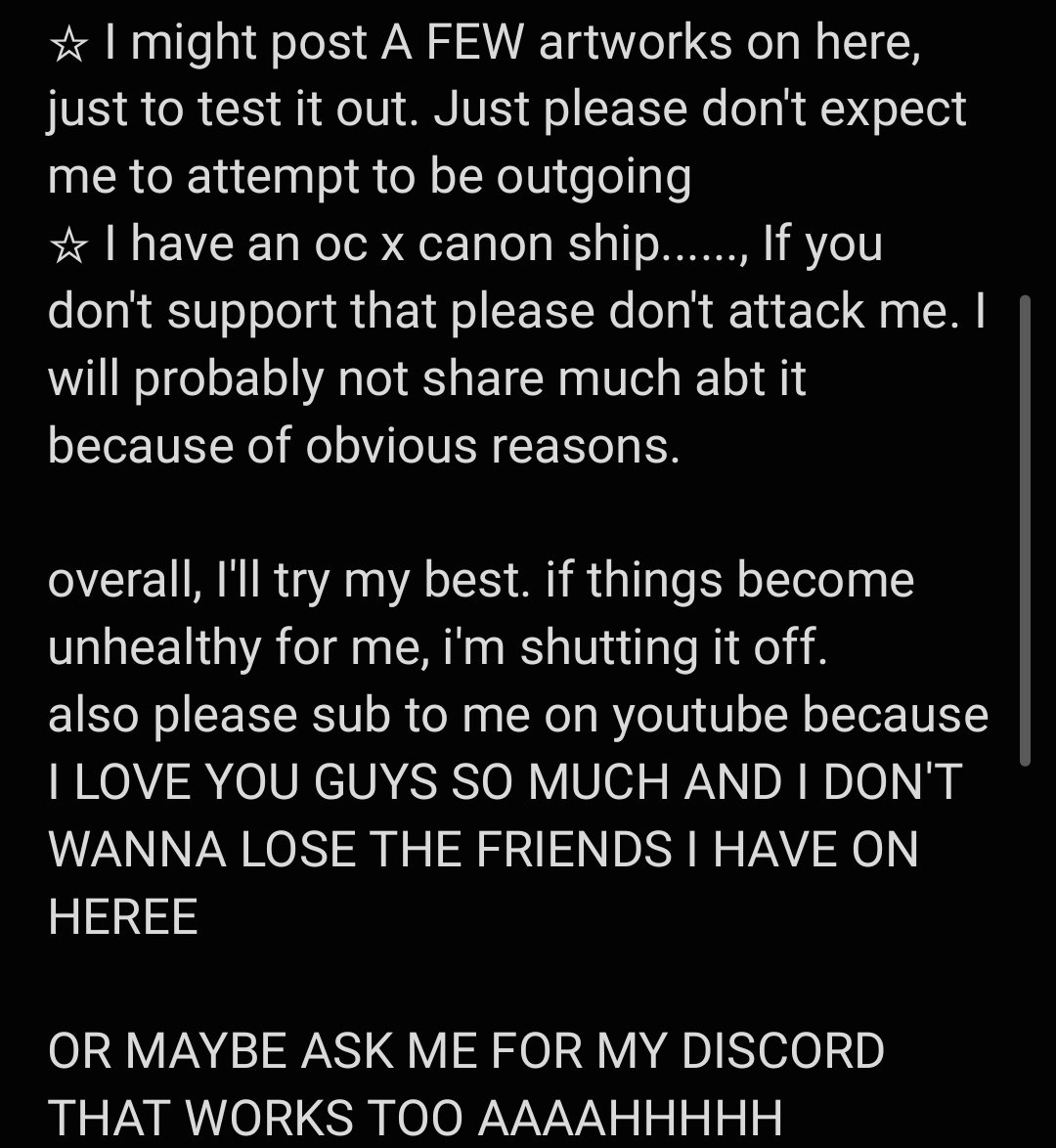 smoreycreature's tweet photo. PLEASE READ IF YOU CAN⚠️

this is for my friends on this app, tysm if you stay to read this https://t.co/MwmnKiKJR0