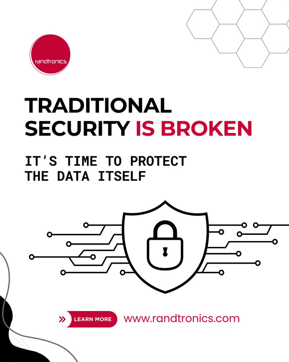 Firewalls aren’t enough anymore. Cyber threats slip past them daily. 🛡️ It’s time to protect the data itself—with encryption, tokenization &amp; masking.

🔒 Randtronics helps you secure what matters most.

#DataSecurity #CyberDefense #Randtronics #Encryption #Tokenization #Infosec
