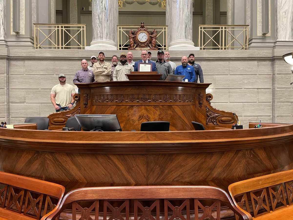 AmerenMissouri's tweet photo. The Missouri legislature recognized our men and women on the front line in celebration of Missouri Lineworker Appreciation Day! Shout out to our essential workers for all they do to provide safe and reliable energy for our community. https://t.co/6M2iKWXAmB