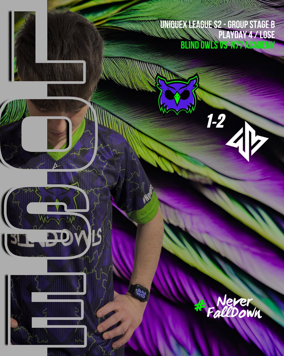 Blind Owls Esports (@blindowlsgg) on Twitter photo A loss but what a match. Just finished the fourth playday of <a href="/UniqueX_League/">UniqueX League | Season II</a> against <a href="/Nexus77Esports/">Nexus77 Esports</a> Academy
🗺️ 3 - 7 on Consulate ✅
🗺️ 7 - 4 on Border ❌
🗺️ 2 - 7 on Kafè ✅
GGs to the opponents for the deserved victory 🤝 A loss but what a match. Just finished the fourth playday of <a href="/UniqueX_League/">UniqueX League | Season II</a> against <a href="/Nexus77Esports/">Nexus77 Esports</a> Academy
🗺️ 3 - 7 on Consulate ✅
🗺️ 7 - 4 on Border ❌
🗺️ 2 - 7 on Kafè ✅
GGs to the opponents for the deserved victory 🤝
