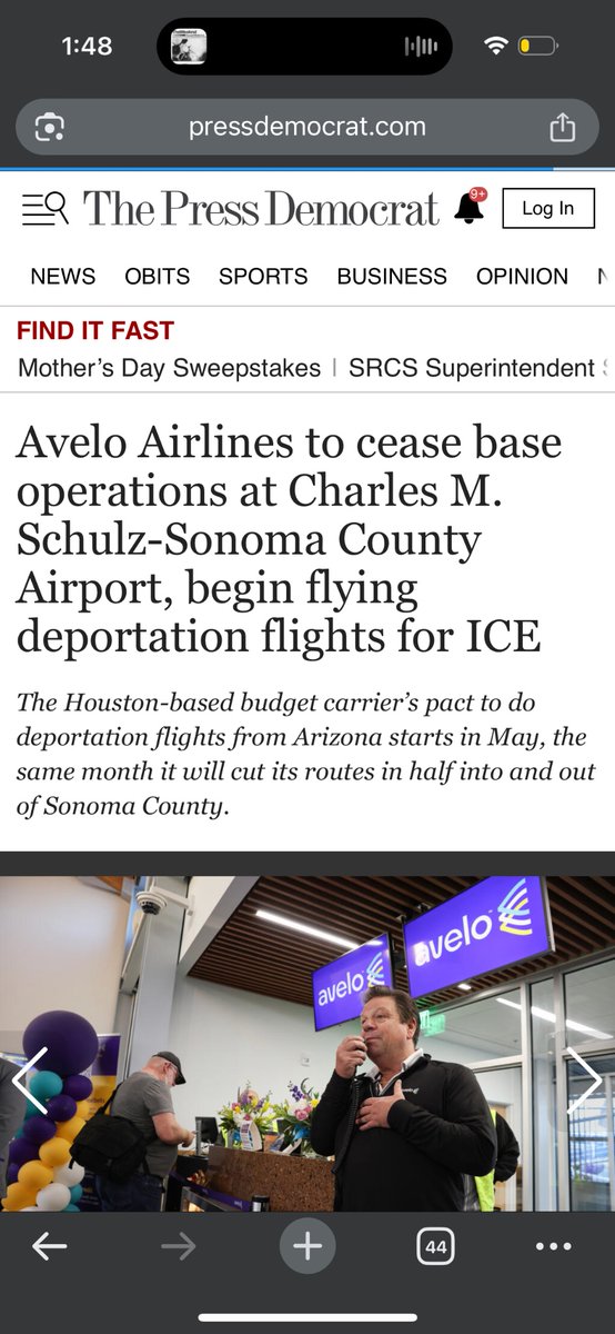 kimrrenfro's tweet image. I vote for Avelo airport protests next because what in the actual oligarchical f*ckery is this pressdemocrat.com/article/north-…