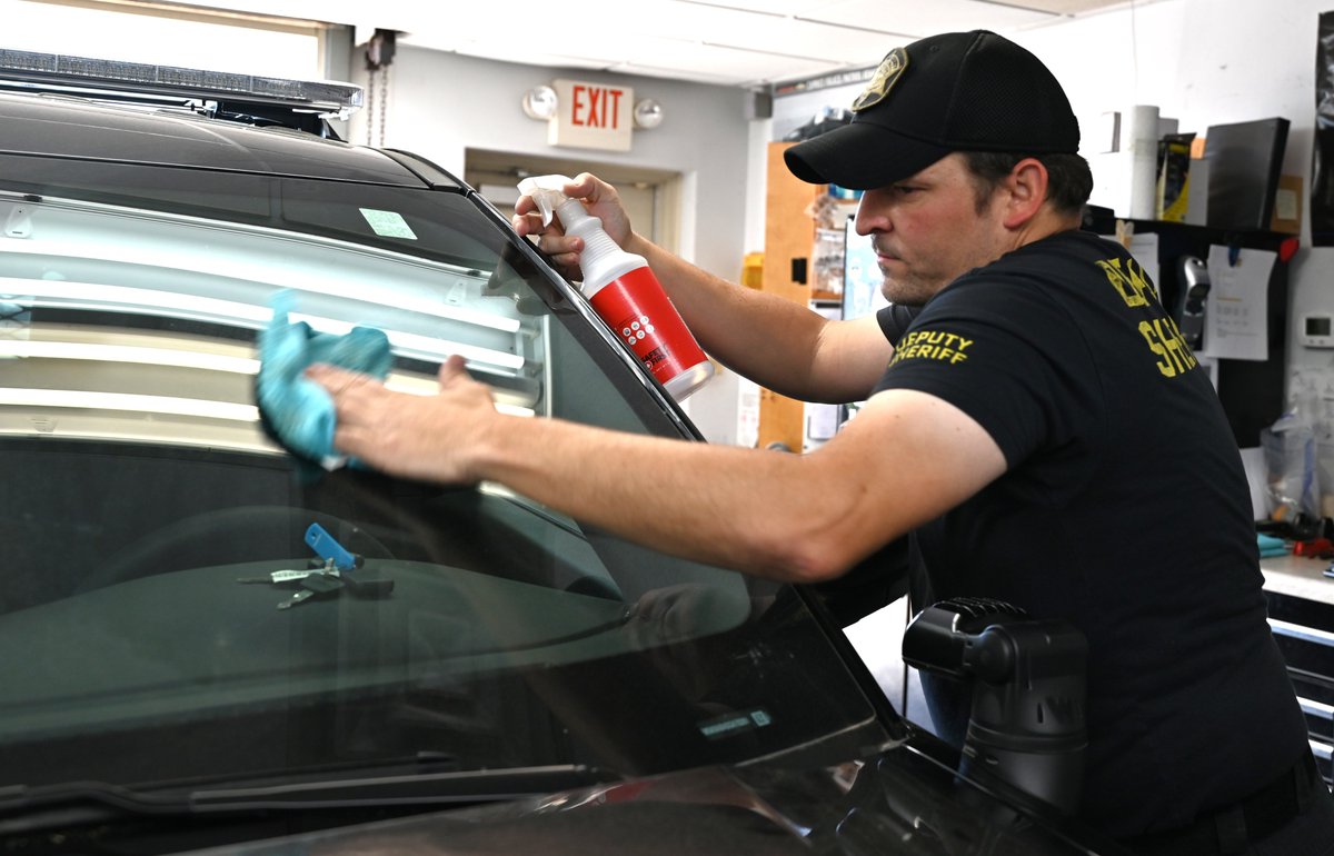 RCSD's tweet image. RCSD is fortunate to have its own shop. Cpl. Reed Cranford outfitted a patrol car today to be assigned to the Uniform Division. Thank you, Cpl. Cranford, for your diligence in ensuring that patrol vehicles have the proper equipment to patrol Richland County safely! #TeamRCSD