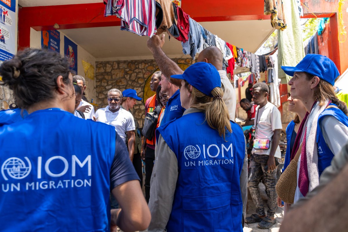 IOMchief's tweet photo. In Port-au-Prince, I met people who’ve been displaced multiple times by violence. 
Their resilience is extraordinary. But resilience must not be mistaken for a solution. These communities urgently need protection, shelter, and support. #Haiti 🇭🇹 https://t.co/8fPk69duAa