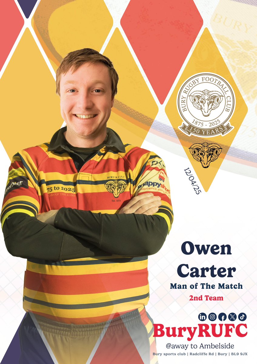 Results from weekend!

1s had a well deserved victory over worthy league champions Garstang in tbe Papa Johns Cup. 2s picked up a win over Trafford MV at the Ambleside tournament. 

1s MOTM: Oscar Loftus
2s MOTM: Owen Carter

#rugby #rugbyunion #grassrootsrugby #bury