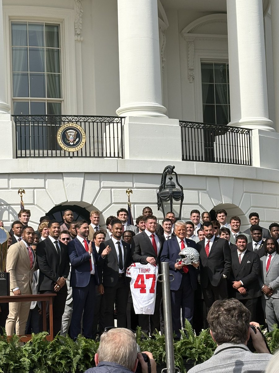 Great day at THE White House celebrating THE National Championship Ohio State Buckeyes! 🏆🌰🇺🇸