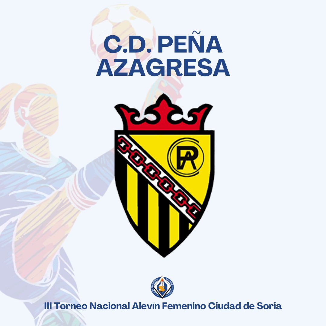 <a href="/RVfemenino/">Real Valladolid Femenino</a> <a href="/CanteraUDLog/">UD Logroñés Cantera</a> <a href="/RayoCantera/">Rayo Vallecano Cantera</a> <a href="/lagimnastica/">Gimnástica Segoviana CF</a> ☺️ Seguimos conociendo a más equipos que nos visitarán en la tercera edición del Torneo Nacional Alevín Femenino Ciudad de Soria

👏🏻 Desde #Navarra vienen a visitarnos por primera vez…

👉🏻<a href="/CDPAzagresa/">C.D. Peña Azagresa</a> 👈🏻

¡Bienvenidas a vuestra casa! 💚