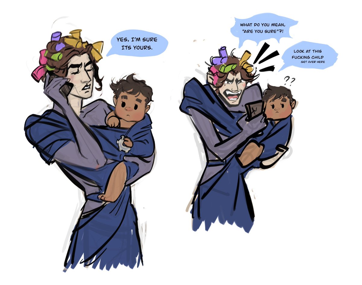 FunSizedWaffle's tweet image. This is the dumbest thing I’ve ever drawn. I love it. Jayce needs to vemno child support from the cave #jayvik
