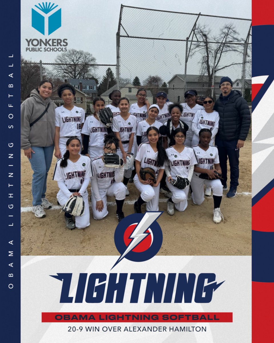 A New Era Begins!

The Obama Lightning Softball team lit up the diamond and delivered a statement win, taking down Alexander Hamilton 20-9 in a dominant performance!

With swagger and grit on full display, the Lightning are building something special. The storm has arrived!