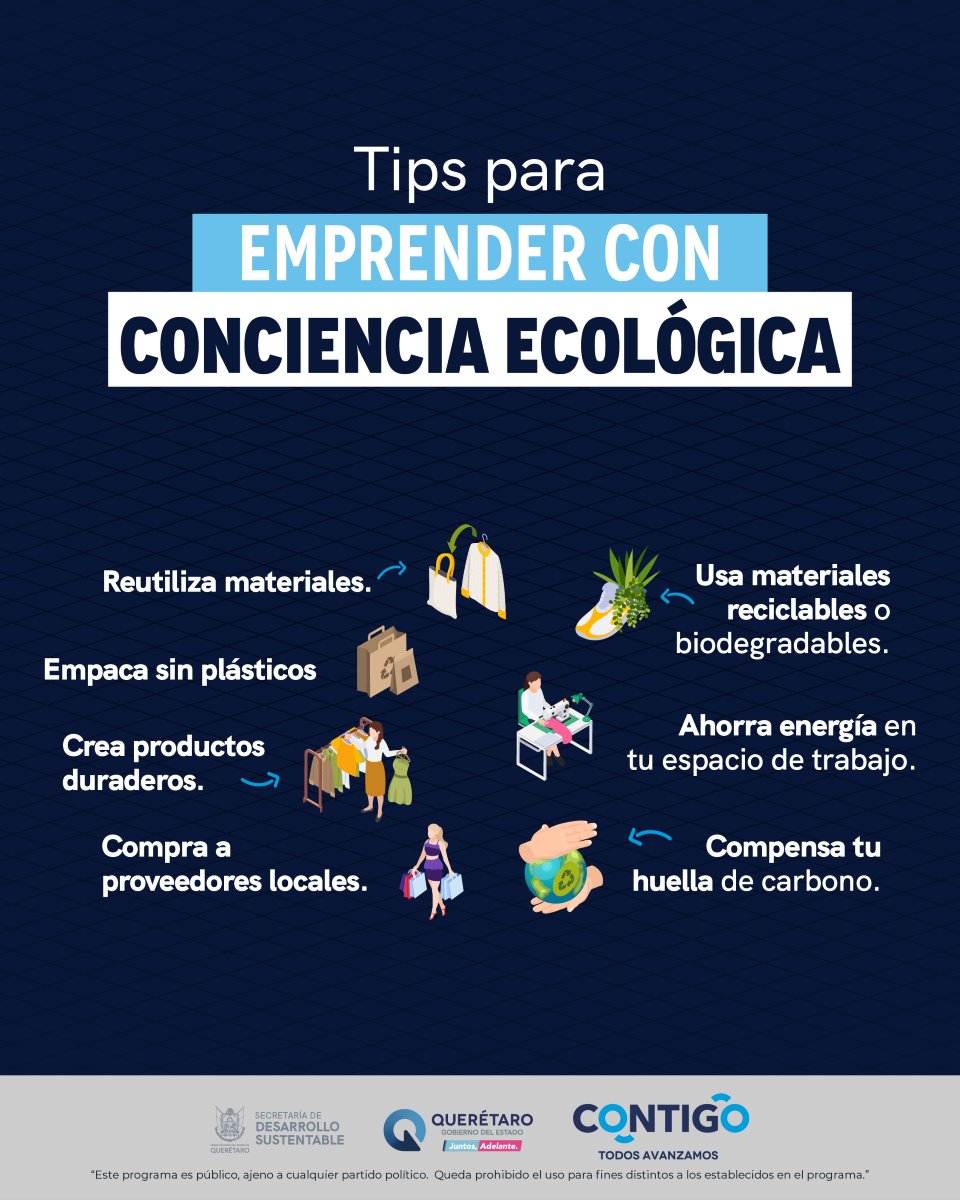 Emprender también es una oportunidad para cuidar el planeta. Al tomar decisiones responsables en tu negocio, desde los insumos hasta el empaque y la energía que consumes, estás aportando a un futuro más sustentable. #CONTIGO
