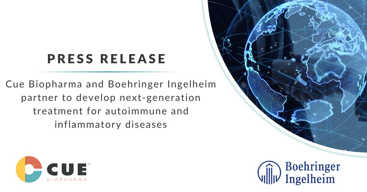 We're pleased to announce a strategic partnership and license agreement with <a href="/Boehringer/">Boehringer Ingelheim</a> to develop &amp; commercialize our first-in-class biologic for T cell mediated targeted depletion of specific B cells for #autoimmune &amp; #inflammatory diseases. Learn more: bit.ly/3Re6MSW