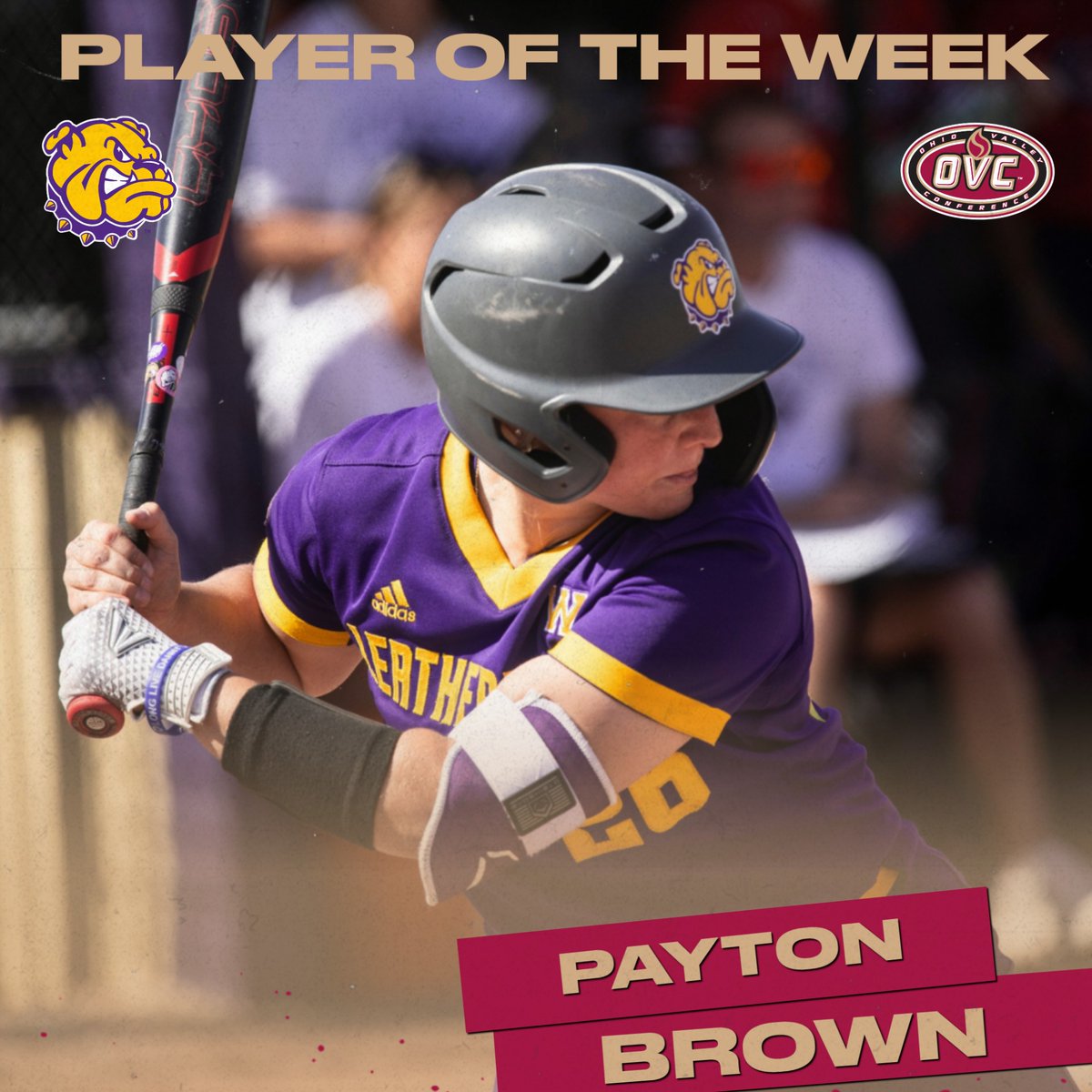 OVCSports's tweet photo. 𝗢𝗩𝗖 𝗦𝗼𝗳𝘁𝗯𝗮𝗹𝗹 🥎 𝗣𝗹𝗮𝘆𝗲𝗿 𝗼𝗳 𝘁𝗵𝗲 𝗪𝗲𝗲𝗸
@WIUSoftball IF Payton Brown

• Batted .545 (6-for-11) with 3 home runs, a double, 6 runs, 6 RBI and a stolen base.

#OVCit | #GoNecks https://t.co/xJizarwytC