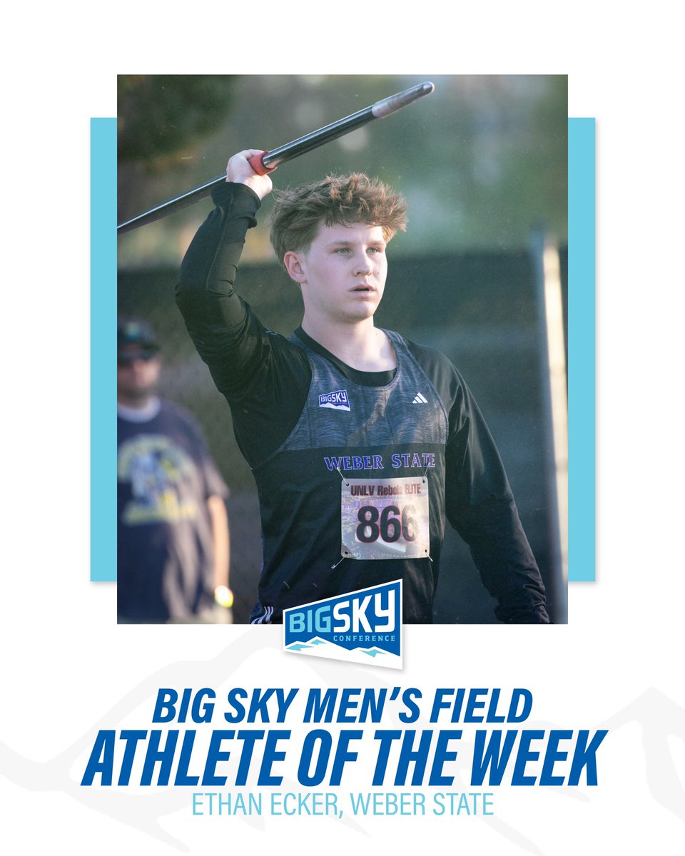 Ethan Ecker snagged a 1st place finish in the javelin at the Utah Spring Classic to win weekly honors 👏 

#ExperienceElevated