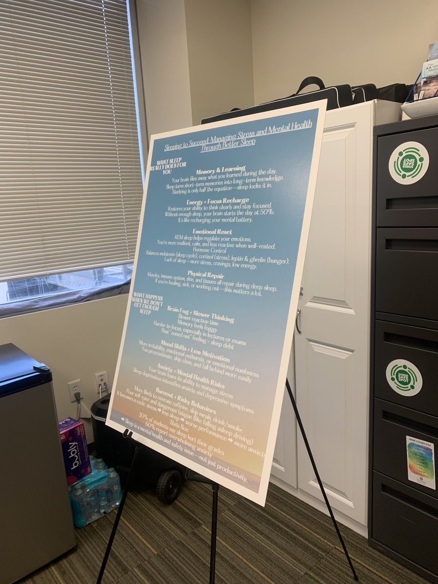 LionUpRecovery's tweet photo. Excited to host "Sleeping to Succeed: Managing Stress and Mental Health Through Better Sleep" with Nursing Student, Lillie Pierson. Thank you Lillie! We sure appreciate learning about getting better rest! #lionuprecovery #collegiaterecoveryweek https://t.co/dflroYGLwE