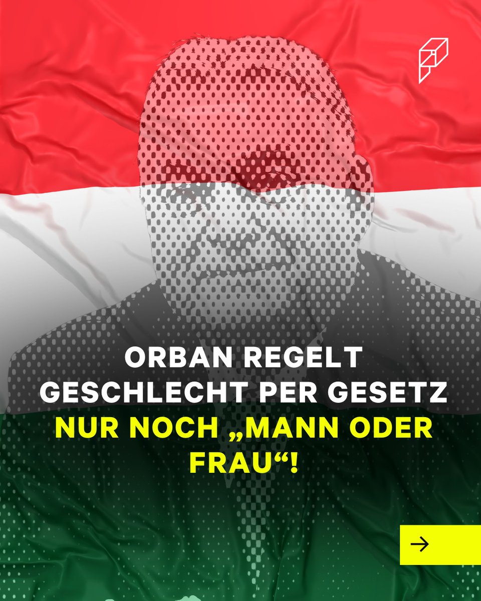PRIDR_'s tweet photo. Was kommt als Nächstes? Das fragen sich nicht nur Betroffene, sondern auch internationale Beobachter. Klar ist: Die ungarische Politik setzt auf knallharte Ausgrenzung – und das mitten in Europa! #ungarn #orban #trans #queer #lgbtiq https://t.co/WgTzUqmQ8Y