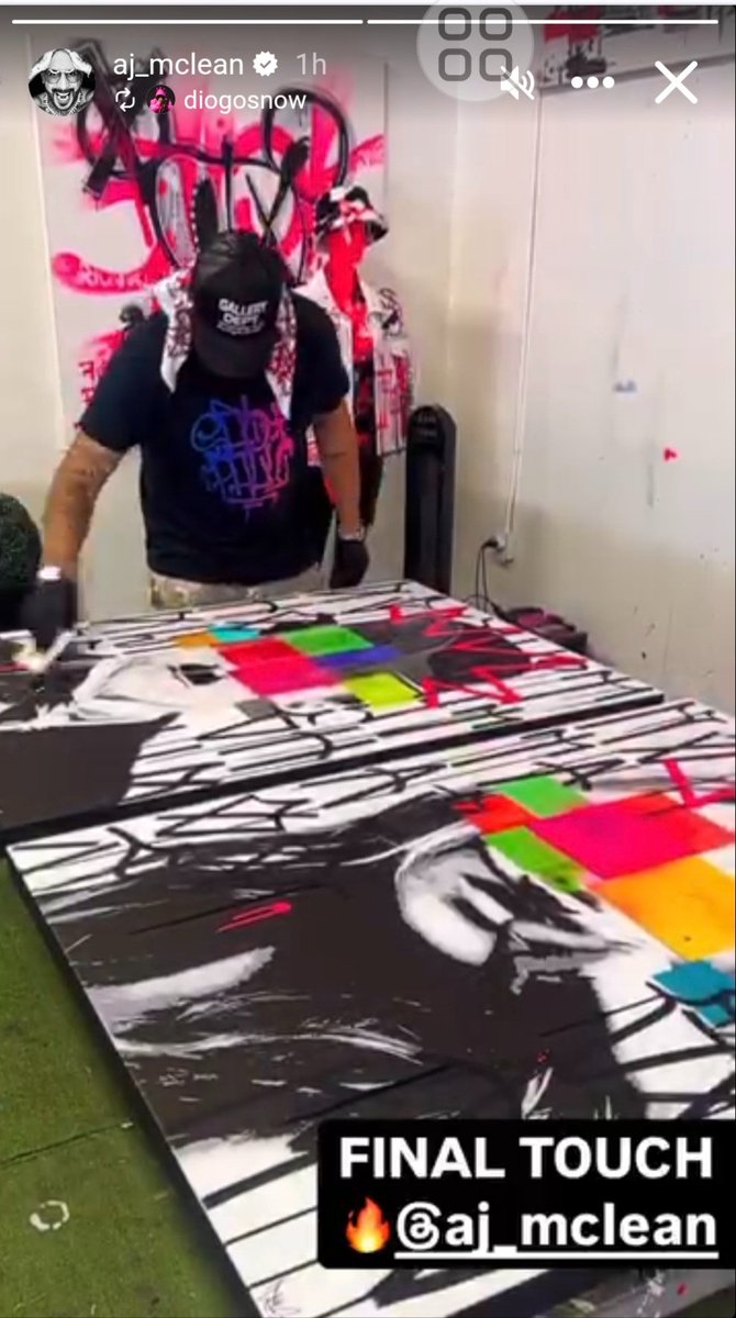 misha_bsb's tweet image. screenshots of a video clip in AJ Mclean&apos;s IG story:

#FinalTouch 👀 👀