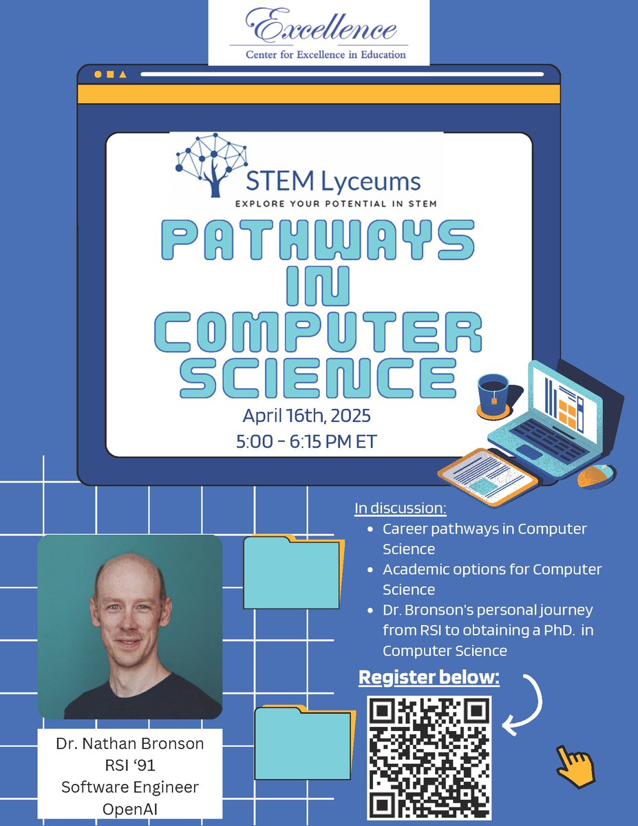 CEE1983's tweet photo. CEE hosts "Pathways in Computer Science," a webinar on Wednesday, April 16, 2025 from 5:00 โ 6:15 p.m. ET. Register at https://t.co/yOwVuEKrX1
#STEMed #STEMeducation #STEM #computerscience #softwareengineering #computersciencemajor #computersciencestudent #highschool https://t.co/lwOnf7lwyH