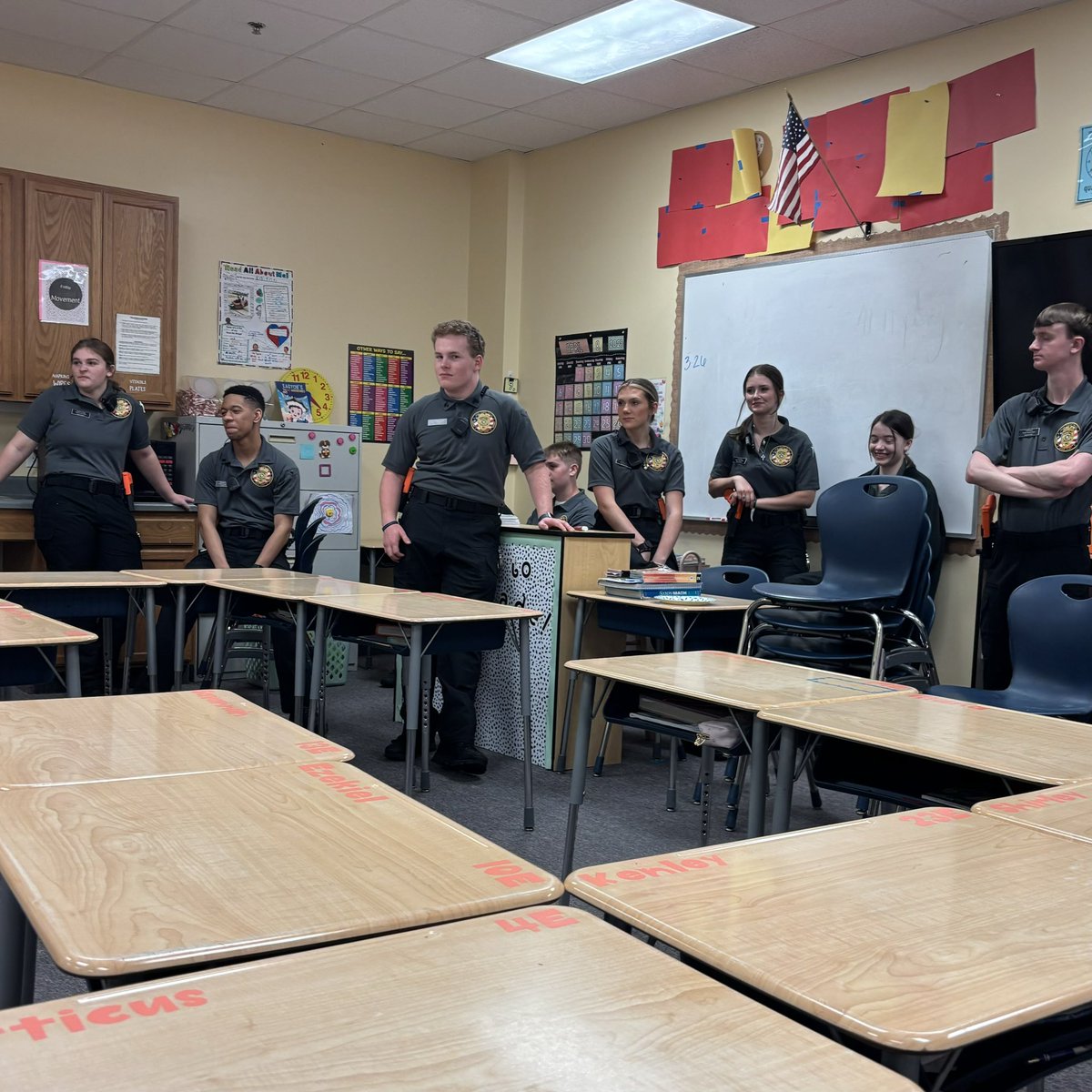 Last week, the WFPD Junior Cadets conducted scenario-based training at Franklin Academy Middle School, practicing responses to incidents such as trespassing, domestic disturbances, alarm calls, and breaking and entering.  

#WakeForestPoliceDepartment #WFPDJuniorCadets