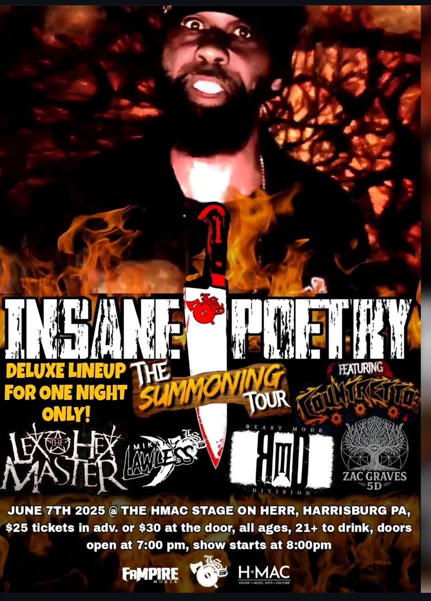 ShadowArmyghost's tweet image. Next up for @lexthehexmaster with the psycho himself @insanepoetry and the homie #lawless . This will be a good night! #shadowarmy #LSP
