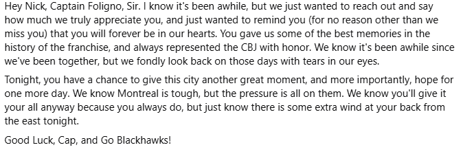 wsyx6's tweet photo. Dear @NickFoligno...

#CBJ #Blackhawks https://t.co/7JIa2lym7s