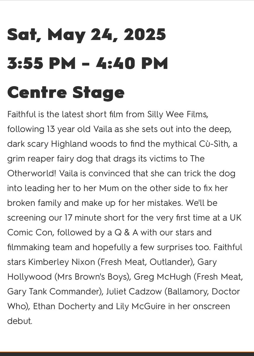 ecossefilmmaker's tweet image. My goodness! We’re centre stage for @MCMComicCon London in May! @mrgaryhollywood @FromPage2Screen @sonjab_photo @valerieandrewsb @paigehsmith #supportindiefilm