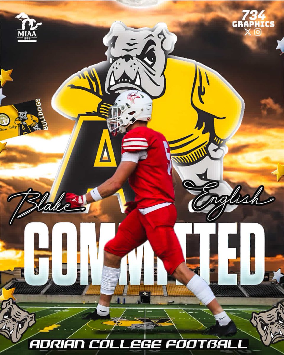 Beyond excited to announce my commitment to Adrian College! Thank you to my family, my coaches and teammates for supporting me through it all. Go Bulldogs ⚫️🟡 #AGTG