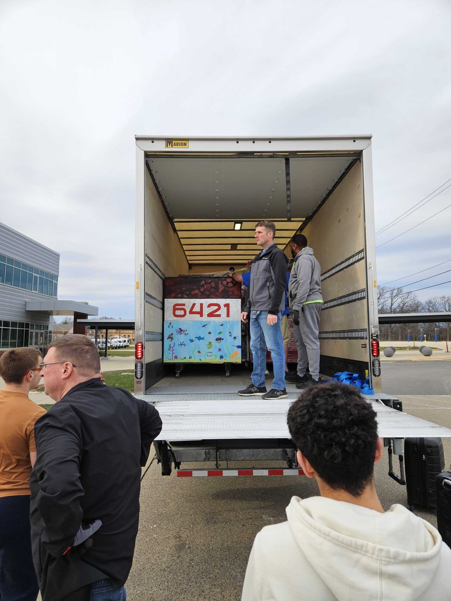 Our robot Krab is all packed and heading down to Houston! Thank you to @roundtablerobotics and AIM for your help getting our robot and pit to the FIRST Worlds Championship! #ThankYou #FIRST #FRC #robotics #worldsbound #championship