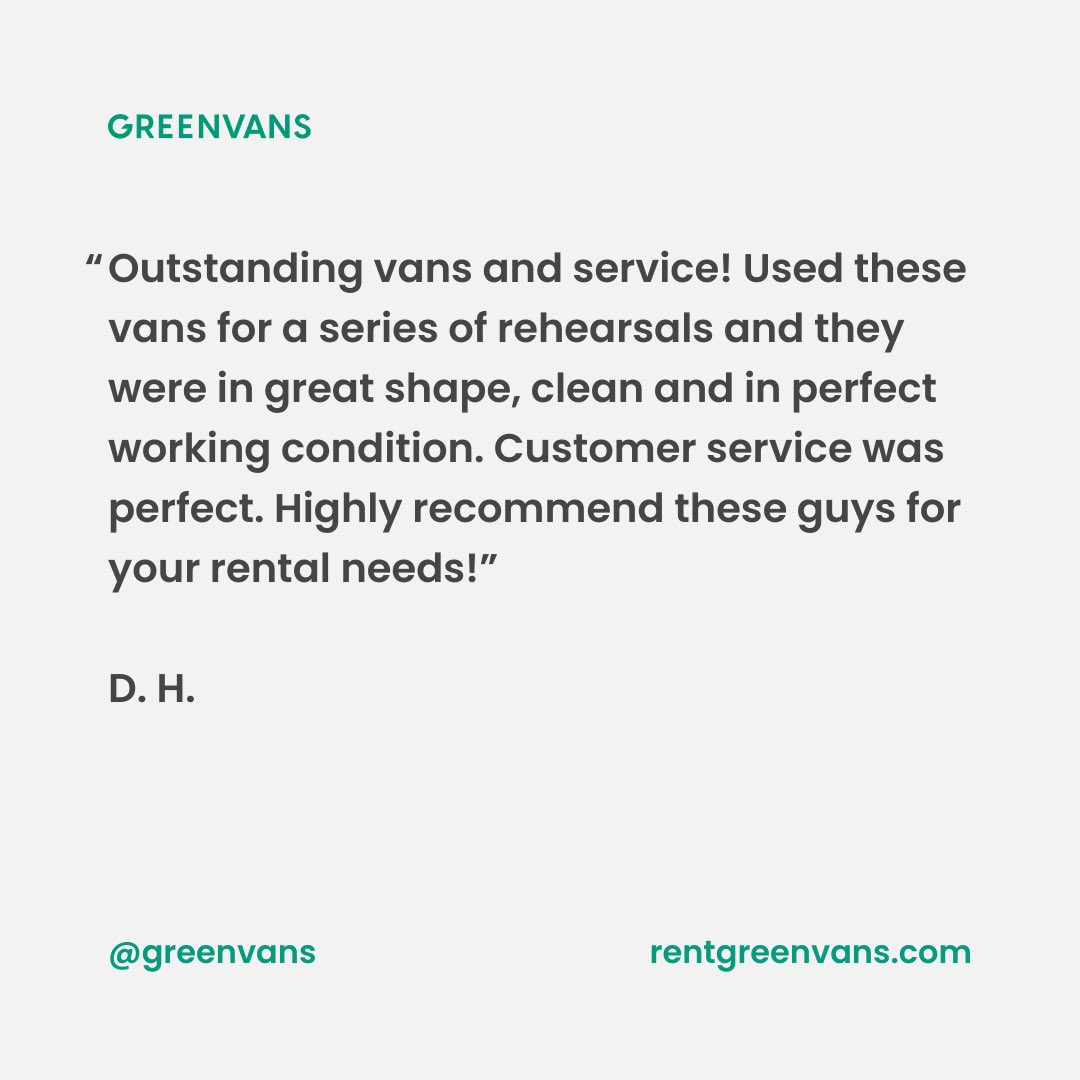 greenvans's tweet image. Nashville, we’re here.

Greenvans is now officially in Music City—and we’re ready to hit the road with you.

Same simple process. Same comfortable vans. 

Swipe through to hear what our first Nashville customers are saying. We’re so happy to be part of your travels!