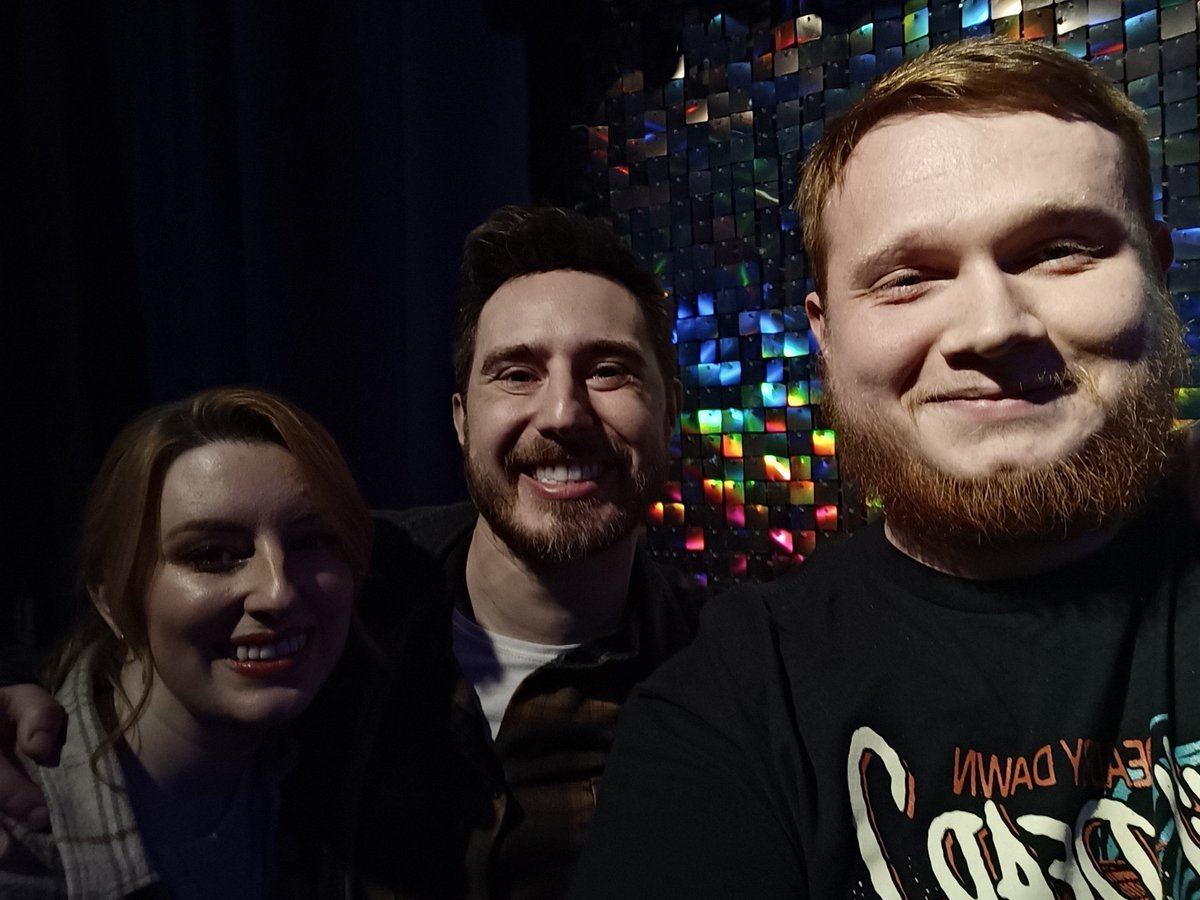 TheRealAmaymon's tweet photo. What an absolutely insane weekend in Glasgow, I finally met @deadmeatjames and @carebecc after watching them since the start. I was a bit of a nervous wreck the first time I met them at the live podcast talking about Dog Soldiers. Hope to meet them again soon! https://t.co/TzQq7RhNiT