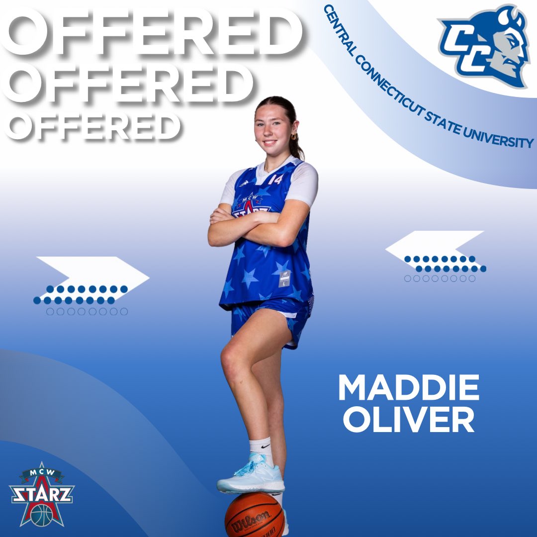 MCW STARZ (@mcwstarz) on Twitter photo Congratulations to MCW Starz⭐️ 2025 <a href="/maddieoliver00/">Madison Oliver</a> on receiving an offer from <a href="/CCSU_WBB/">CCSU Women's BBall</a> 💪🏽🏀⭐️ Congratulations to MCW Starz⭐️ 2025 <a href="/maddieoliver00/">Madison Oliver</a> on receiving an offer from <a href="/CCSU_WBB/">CCSU Women's BBall</a> 💪🏽🏀⭐️