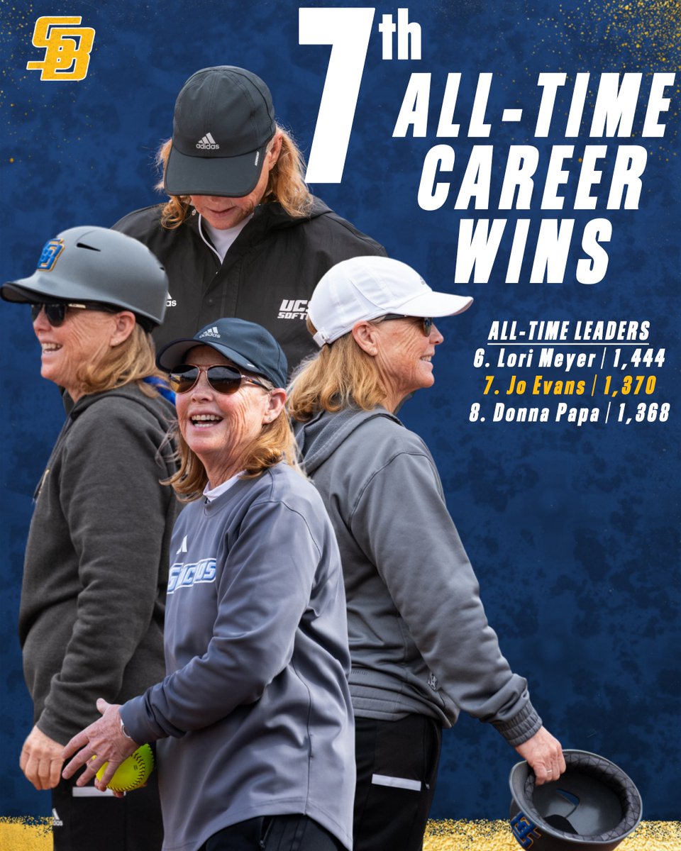With two wins this past weekend, Head Coach Jo Evans moved into 7⃣th all-time in career coaching wins!

Congrats Coach. Here is to many more!

#GoGauchos