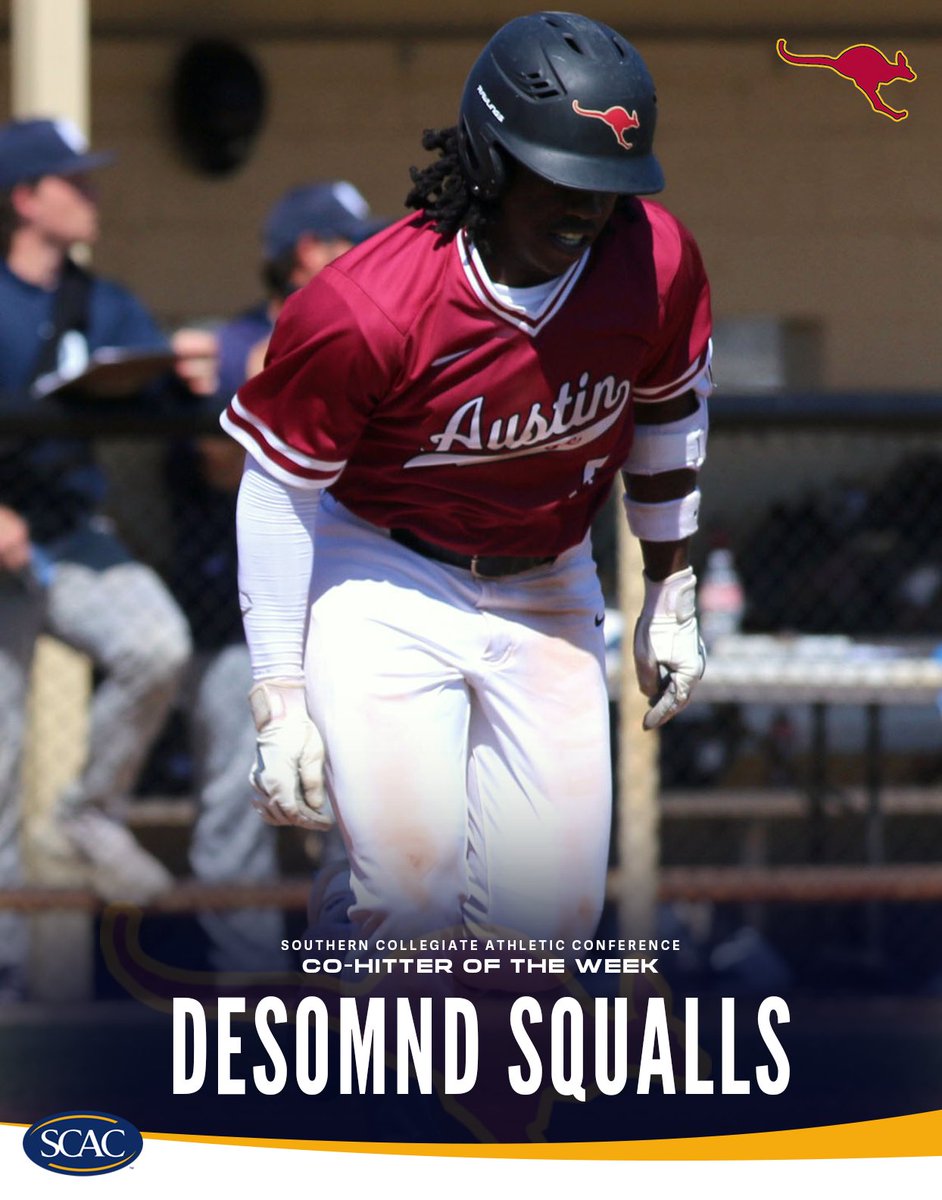 SCAC (@scac_sports) on Twitter photo #SCACBsb Week 🔟 Co-Hitters of the Week!⚾️
Maddox McDonald of <a href="/TrinityUTigers/">Trinity Athletics</a>
Desmond Squalls of <a href="/ACsports/">Austin College 'Roos Athletics</a>
📰| shorturl.at/g71Me
#SCACPride | #WhyD3 | #SCAC | #d3baseball #SCACBsb Week 🔟 Co-Hitters of the Week!⚾️
Maddox McDonald of <a href="/TrinityUTigers/">Trinity Athletics</a>
Desmond Squalls of <a href="/ACsports/">Austin College 'Roos Athletics</a>
📰| shorturl.at/g71Me
#SCACPride | #WhyD3 | #SCAC | #d3baseball