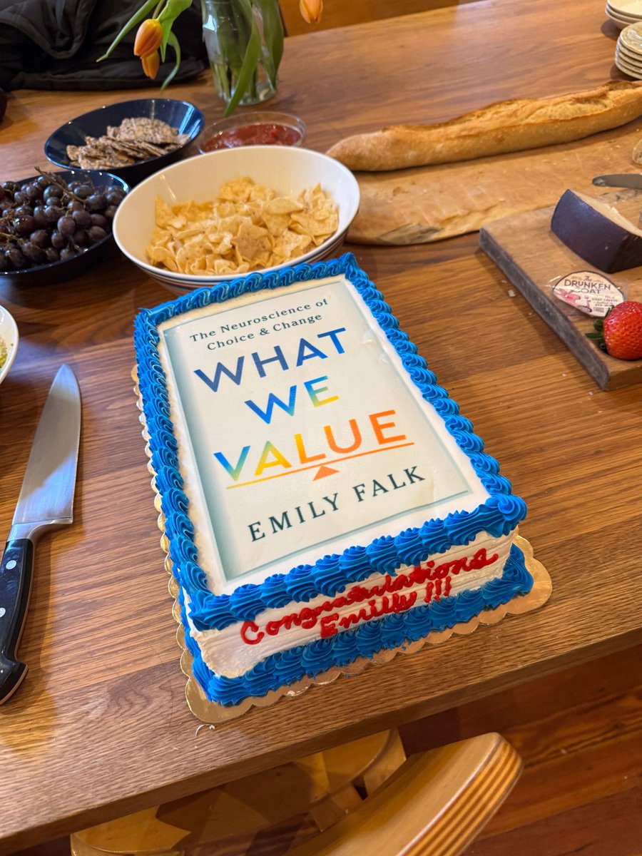 My friend and brilliant scientist Emily Falk has written a wonderful book for the current moment--about the alignment, or sometimes lack of, between what we value and the choices we make, and how neuroscience can help us understand the gap. Grab your copy! bookshop.org/p/books/what-w…