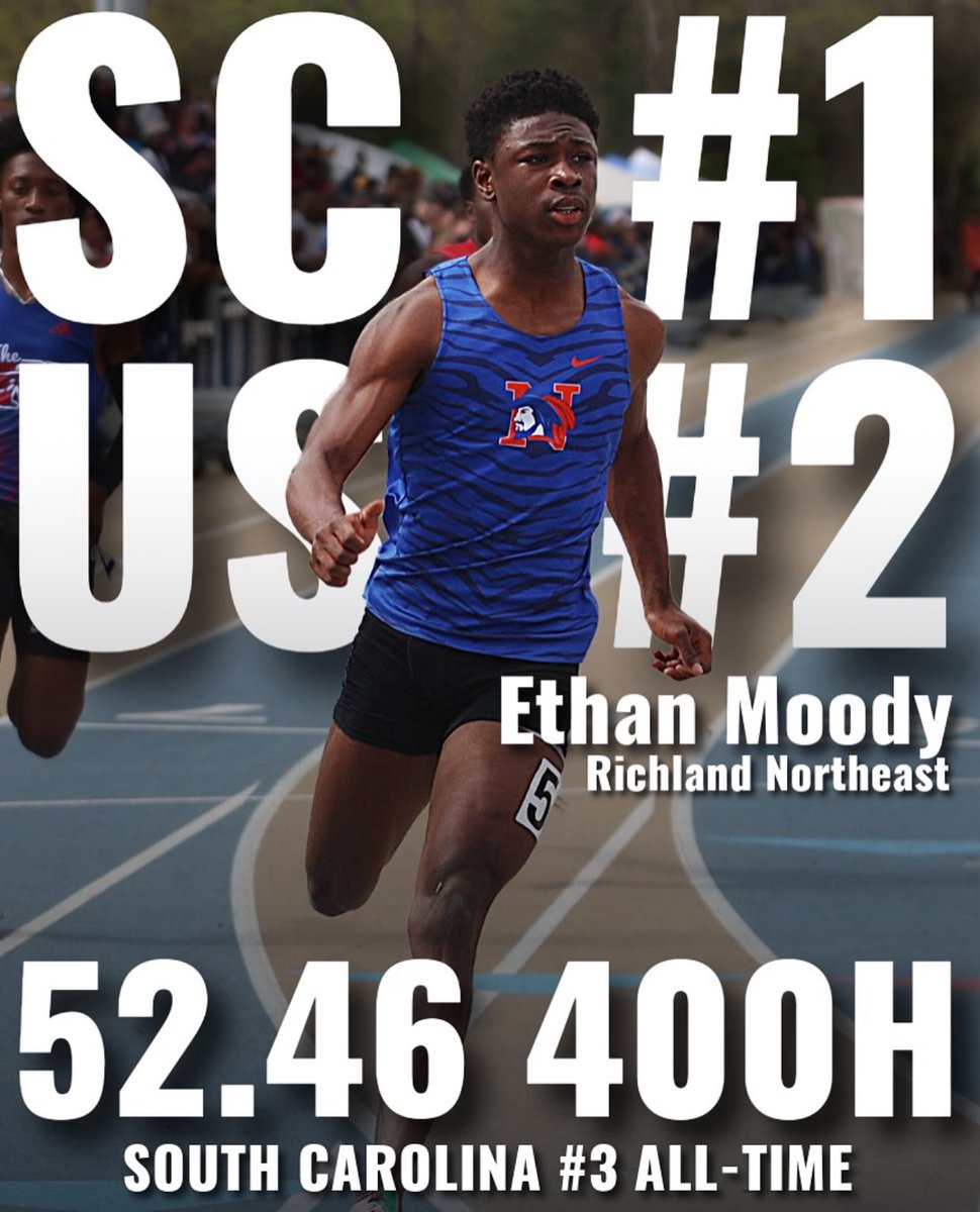 Richland Northeast XC/Track and Field (@cavalierxctf) on Twitter photo 📣College Coaches ‼️
Recruitment is wide open for this young man!
Ethan Moody | 2025
<a href="/EthanMoody88653/">Ethan Moody</a>
NCAA ID: 2406336543
400mH - 52.46
110 HH - 14.09
200m - 21.90
100m - 10.67 📣College Coaches ‼️
Recruitment is wide open for this young man!
Ethan Moody | 2025
<a href="/EthanMoody88653/">Ethan Moody</a>
NCAA ID: 2406336543
400mH - 52.46
110 HH - 14.09
200m - 21.90
100m - 10.67