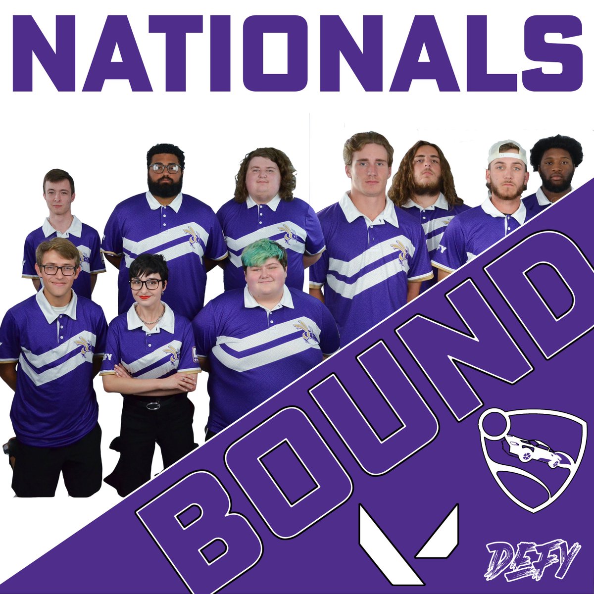 We are nationals bound!

Both our DC Valorant and DC Rocket League Purple teams have qualified for NECC Nationals within their respective Divisions!

Valorant takes on Concordia University Nebraska on 4/14, and Rocket League will play later this week!

𝓦𝓮 𝓶𝓸𝓿𝓮 #Defy