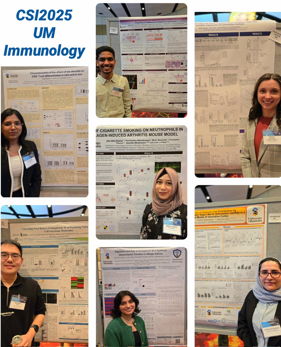 Dr. Deanna Santer (@drdeannasanter) on Twitter photo A busy day for <a href="/UM_Immu/">Dept of Immunology @ UofM</a> attendees at #CSI2025 with 2 workshop talks & 7 trainee posters! Great job to everyone! ππ»ππ»ππ»
Still more talks & posters to come so it is nice to have so many of us here in Gatineau ππ
<a href="/CdnImmunol/">Canadian Society for Immunology</a>
<a href="/UM_RadyFHS/">U of M Rady Faculty</a> <a href="/um_research/">uManitoba Research</a> A busy day for <a href="/UM_Immu/">Dept of Immunology @ UofM</a> attendees at #CSI2025 with 2 workshop talks & 7 trainee posters! Great job to everyone! ππ»ππ»ππ»
Still more talks & posters to come so it is nice to have so many of us here in Gatineau ππ
<a href="/CdnImmunol/">Canadian Society for Immunology</a>
<a href="/UM_RadyFHS/">U of M Rady Faculty</a> <a href="/um_research/">uManitoba Research</a>