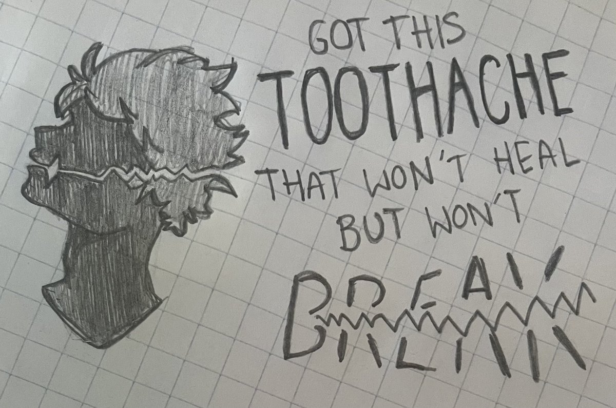 ashoftheyear's tweet image. got this toothache that won’t heal but won’t break

#jamesmarriott #toothache #dttd