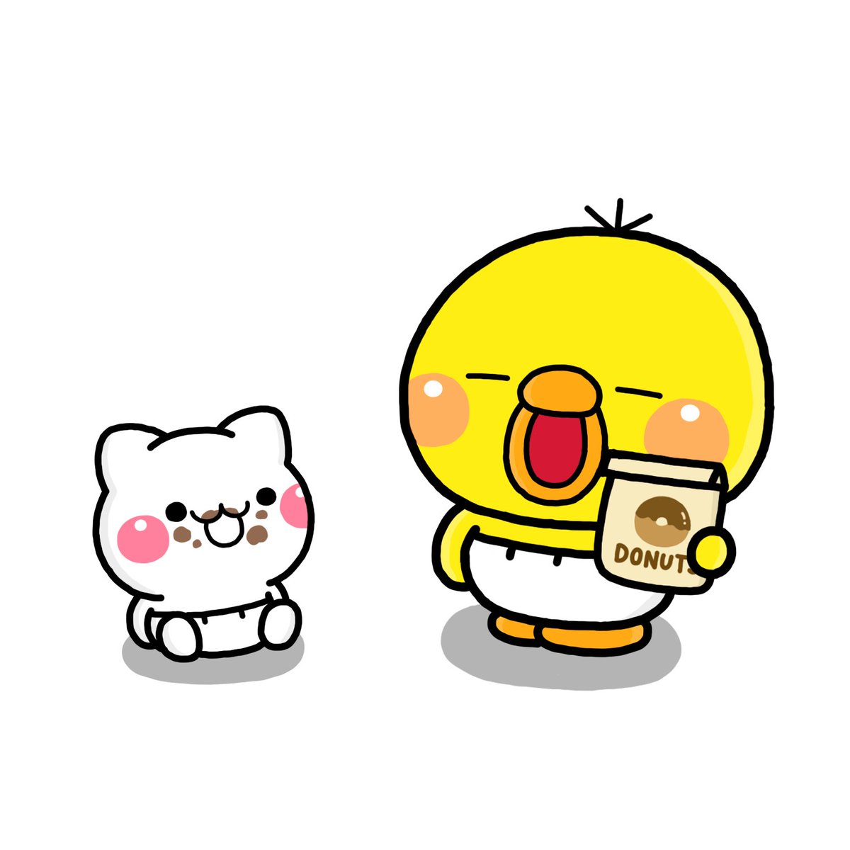 「食べてないよ 」|いしいともこ🍙しろまる じゃがりこコラボTVCM🎂のイラスト
