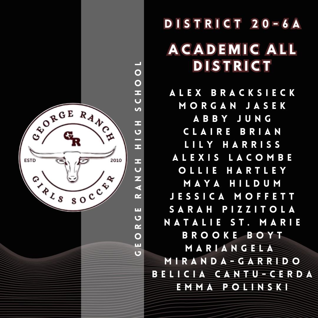 George Ranch Girls Soccer (@grhssoccer) on Twitter photo 🔥 District 20-6A Honorable Mention and Academic All District 🔥 <a href="/CoachADutch/">Coach Alicia Dutch</a> <a href="/pinkpatterson/">Heather Patterson</a>
#WeAreGR 🔥 District 20-6A Honorable Mention and Academic All District 🔥 <a href="/CoachADutch/">Coach Alicia Dutch</a> <a href="/pinkpatterson/">Heather Patterson</a>
#WeAreGR